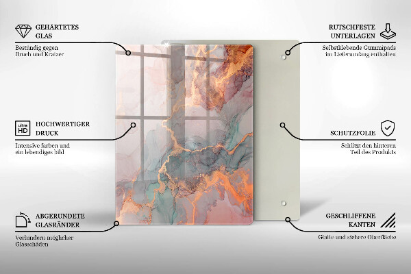 Glas Herdabdeckplatte Dekorativer Stein