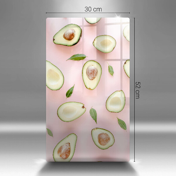 Glas Ceranfeldabdeckung Spritzschutz Avocado-Muster