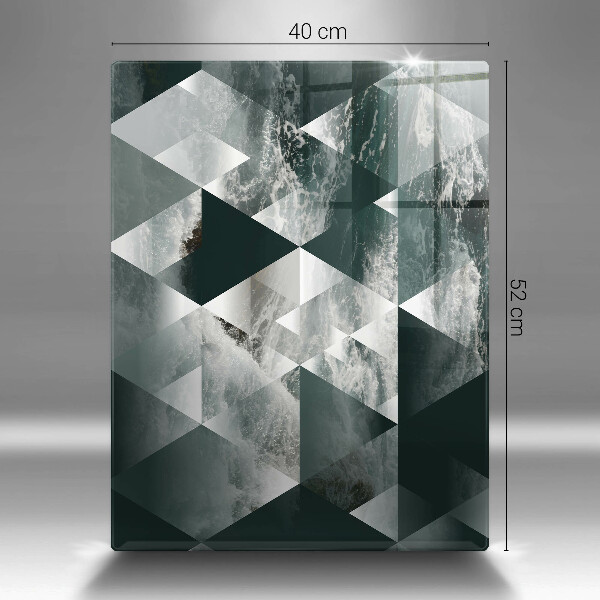 Glas Ceranfeldabdeckung Spritzschutz Dreiecke und Wasser