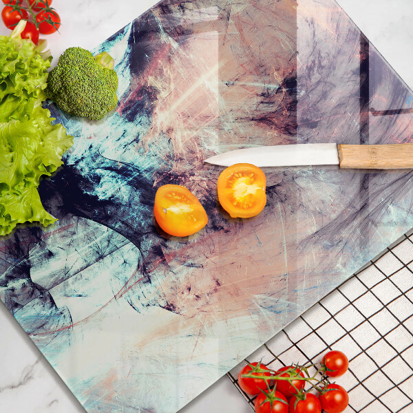 Glas Ceranfeldabdeckung Spritzschutz Gemalte Abstraktion