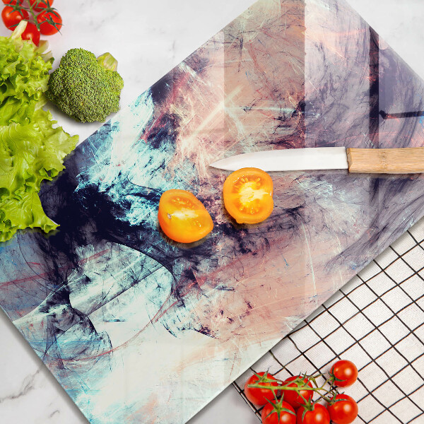 Glas Ceranfeldabdeckung Spritzschutz Gemalte Abstraktion