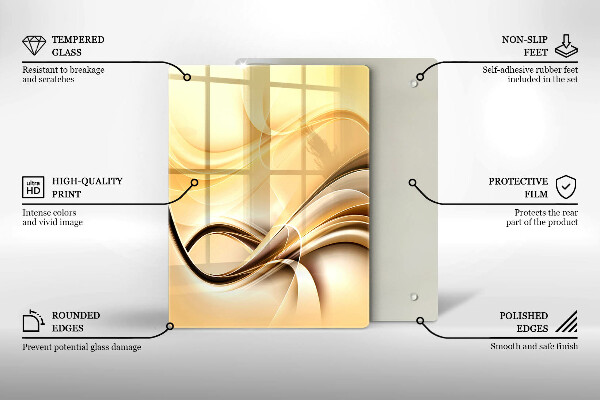 Glas Herdabdeckplatte Kuss-Abstraktion