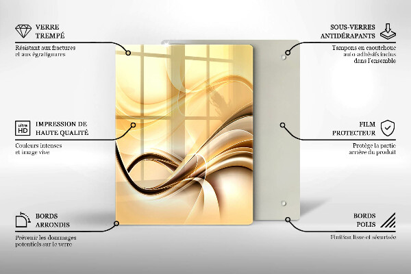 Glas Herdabdeckplatte Kuss-Abstraktion