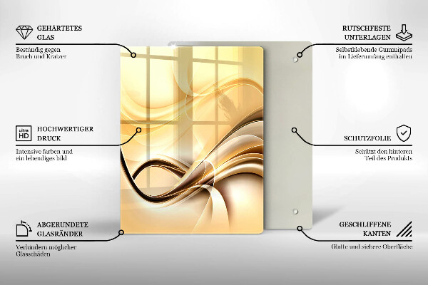 Glas Herdabdeckplatte Kuss-Abstraktion