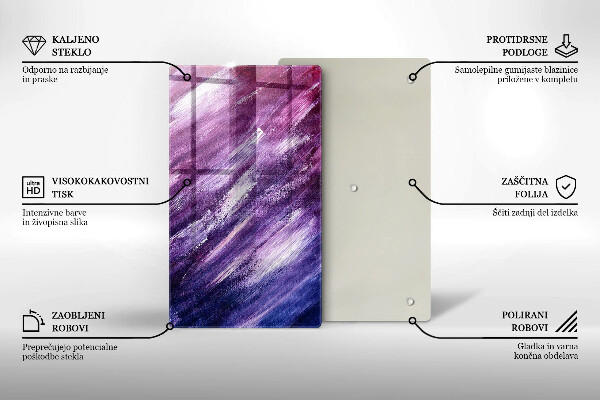 Glas Herdabdeckplatte Abstraktion malen