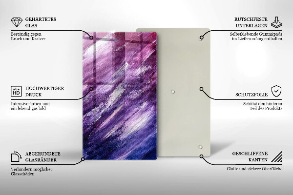 Glas Herdabdeckplatte Abstraktion malen