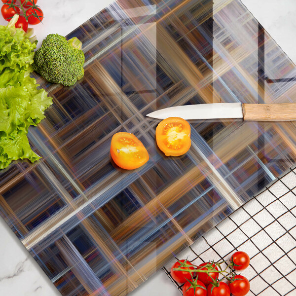 Glas Herdabdeckplatte Abstrakte Farblinien