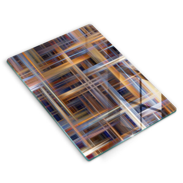 Glas Herdabdeckplatte Abstrakte Farblinien