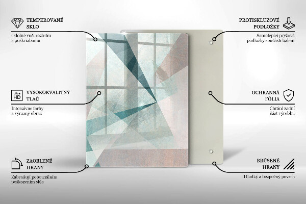 Glas Herdabdeckplatte Abstrakte Farblinien