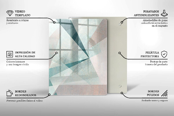 Glas Herdabdeckplatte Abstrakte Farblinien