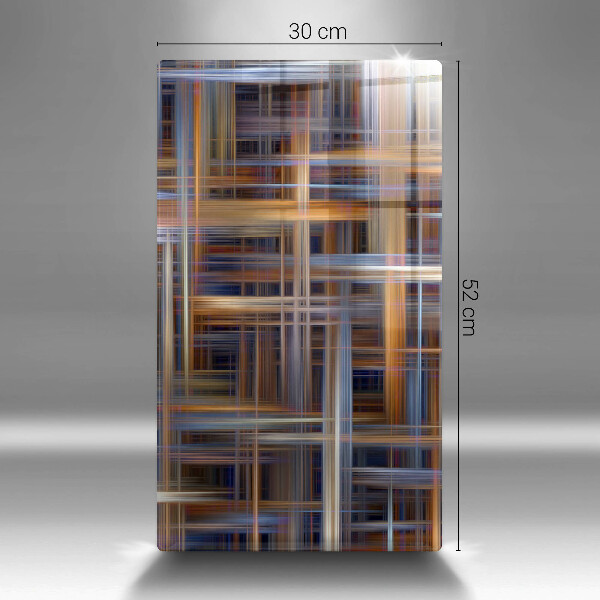 Glas Herdabdeckplatte Abstrakte Farblinien