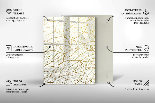 Glas Ceranfeldabdeckung Spritzschutz Abstrakte 3D-Geometrie