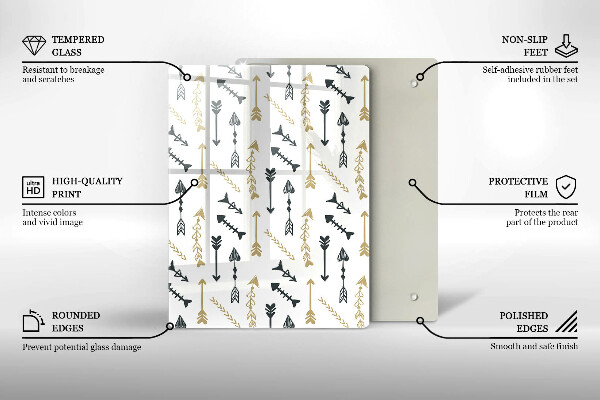 Glas Herdabdeckplatte Bunte Kreise