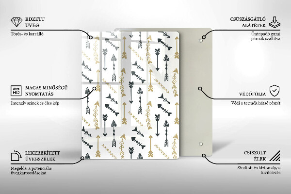 Glas Herdabdeckplatte Bunte Kreise