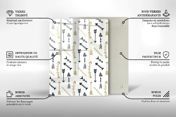 Glas Herdabdeckplatte Bunte Kreise