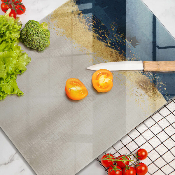 Glas Ceranfeldabdeckung Spritzschutz Goldabstraktion