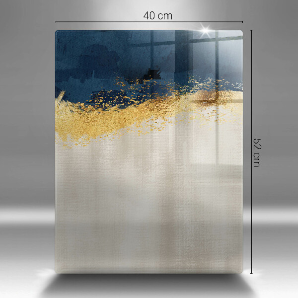 Glas Ceranfeldabdeckung Spritzschutz Goldabstraktion