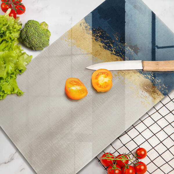 Glas Ceranfeldabdeckung Spritzschutz Goldabstraktion