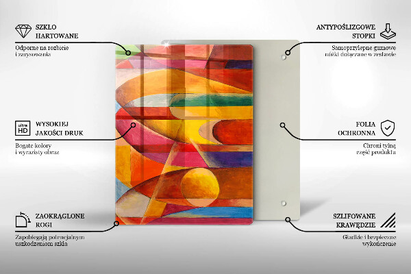 Glas Herdabdeckplatte Steinstruktur