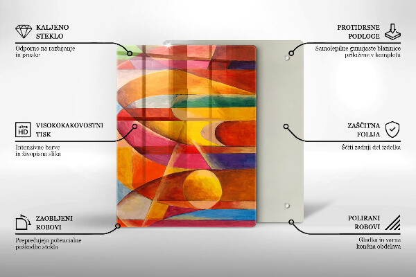 Glas Herdabdeckplatte Steinstruktur
