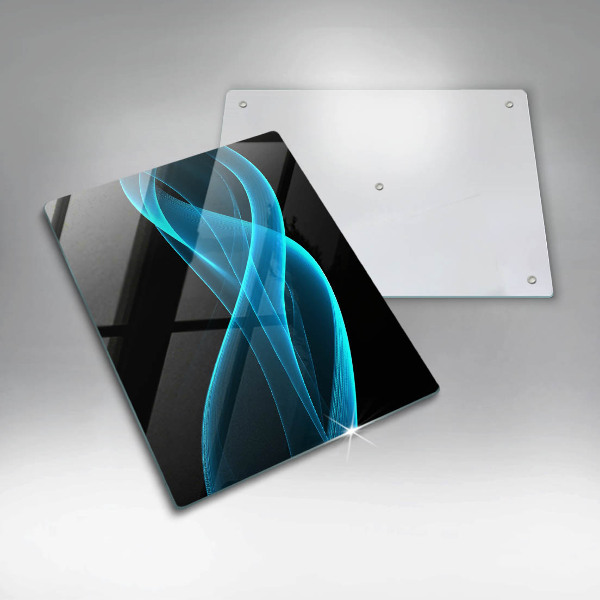 Glas Herdabdeckplatte Blaue Abstraktion