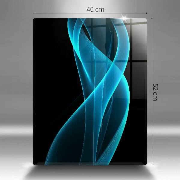 Glas Herdabdeckplatte Blaue Abstraktion