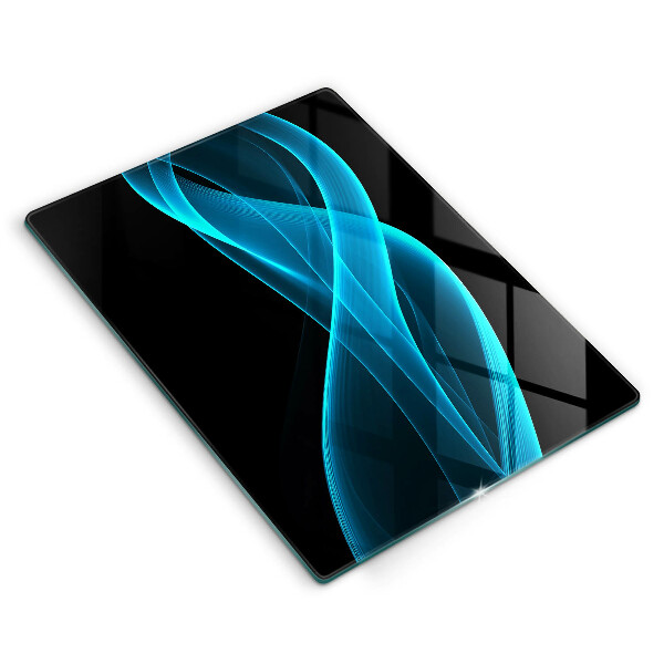 Glas Herdabdeckplatte Blaue Abstraktion
