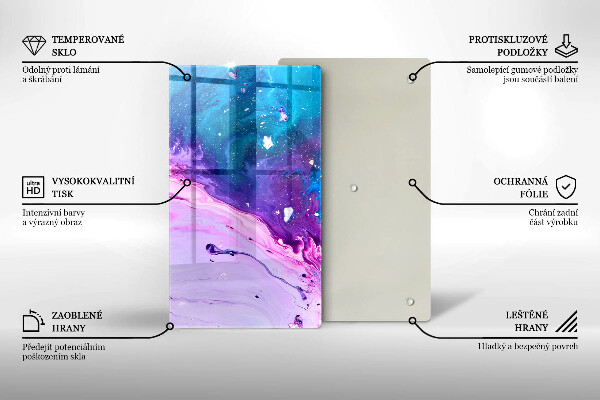 Glas Herdabdeckplatte Abstraktionstinten