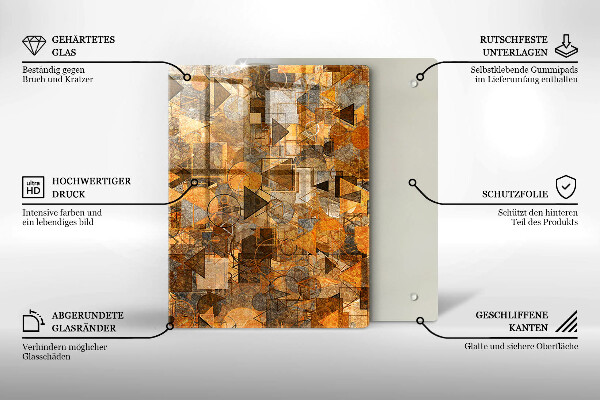 Glas Herdabdeckplatte Wassertropfen