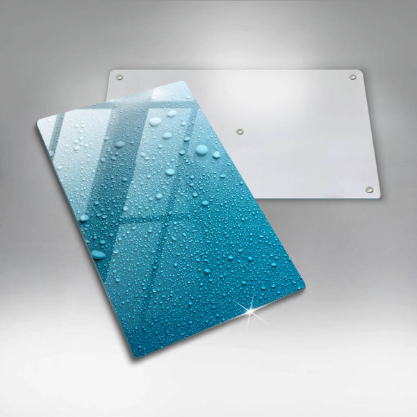 Glas Herdabdeckplatte Wassertropfen