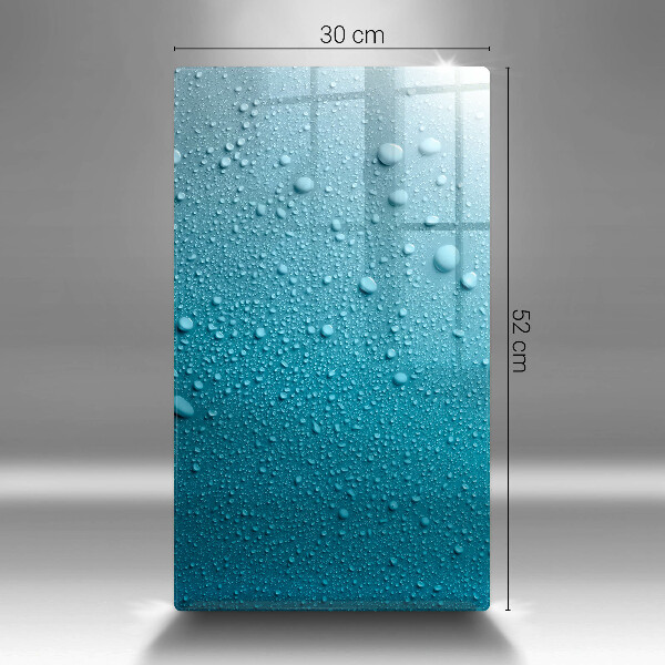Glas Herdabdeckplatte Wassertropfen