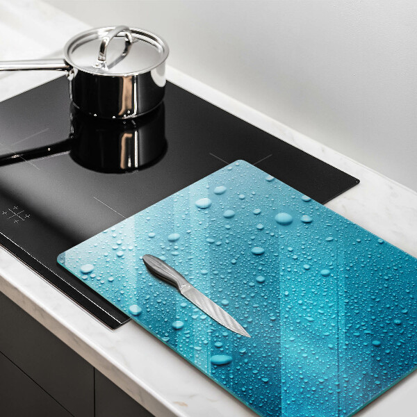 Glas Herdabdeckplatte Wassertropfen