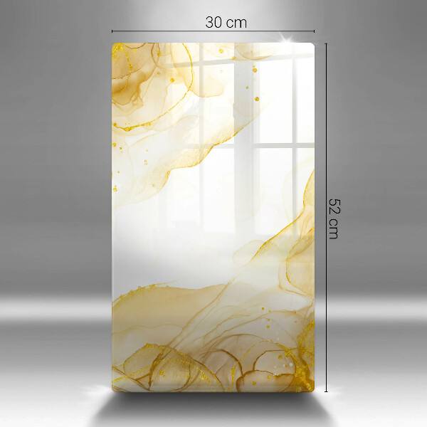 Glas Ceranfeldabdeckung Spritzschutz Goldene Abstraktion