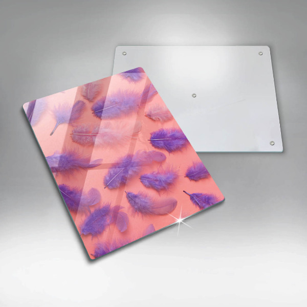 Glas Herdabdeckplatte Flauschige Federn