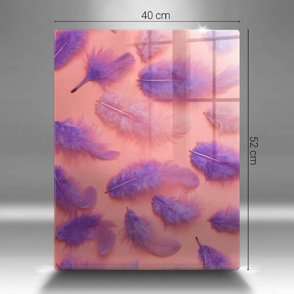 Glas Herdabdeckplatte Flauschige Federn