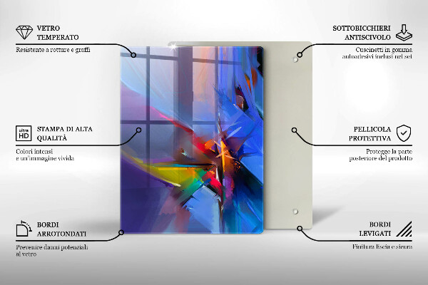 Glas Herdabdeckplatte Flauschige Federn