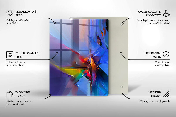 Glas Herdabdeckplatte Flauschige Federn