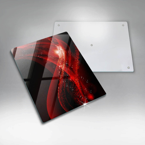 Glas Ceranfeldabdeckung Spritzschutz Moderne Abstraktion