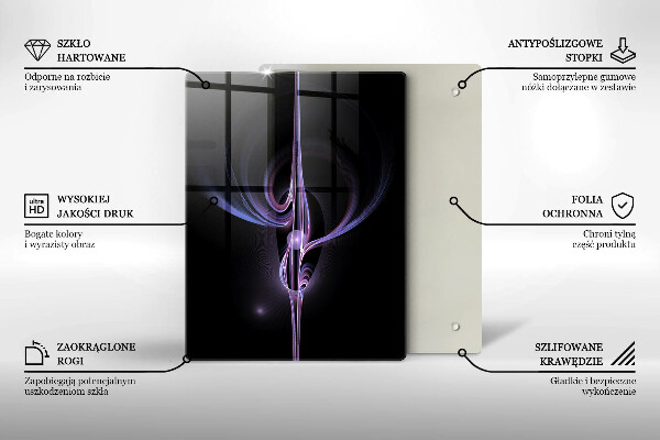 Glas Ceranfeldabdeckung Spritzschutz Moderne Abstraktion