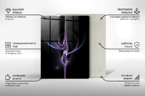 Glas Ceranfeldabdeckung Spritzschutz Moderne Abstraktion