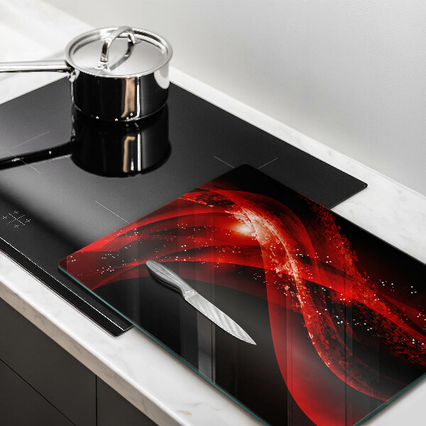 Glas Ceranfeldabdeckung Spritzschutz Moderne Abstraktion