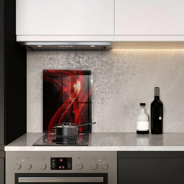 Glas Ceranfeldabdeckung Spritzschutz Moderne Abstraktion