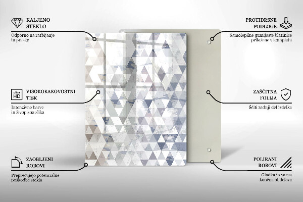 Glas Herdabdeckplatte Formabstraktion