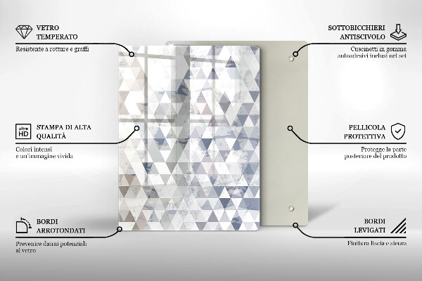 Glas Herdabdeckplatte Formabstraktion