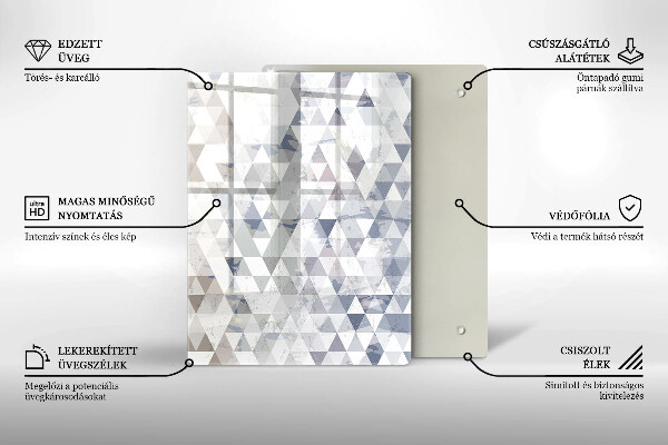 Glas Herdabdeckplatte Formabstraktion