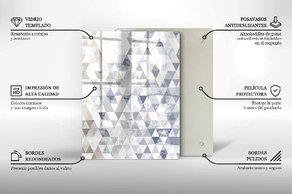 Glas Herdabdeckplatte Formabstraktion