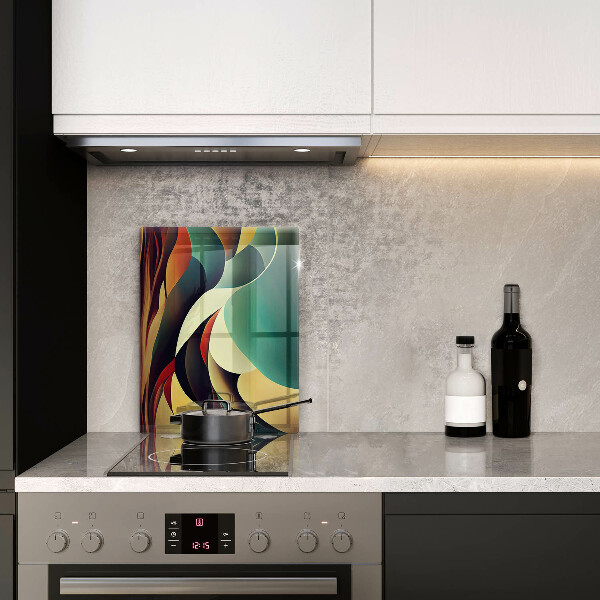 Glas Herdabdeckplatte Formabstraktion