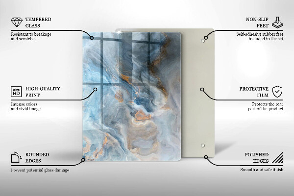 Glas Herdabdeckplatte Lineare Abstraktion