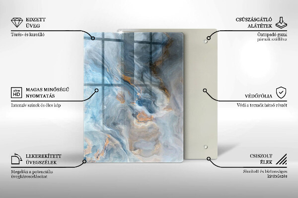 Glas Herdabdeckplatte Lineare Abstraktion