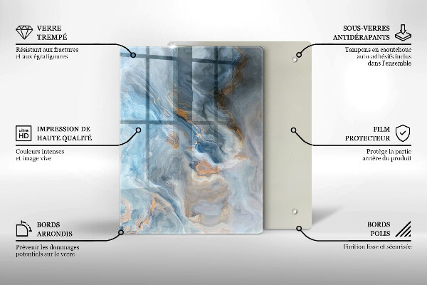 Glas Herdabdeckplatte Lineare Abstraktion